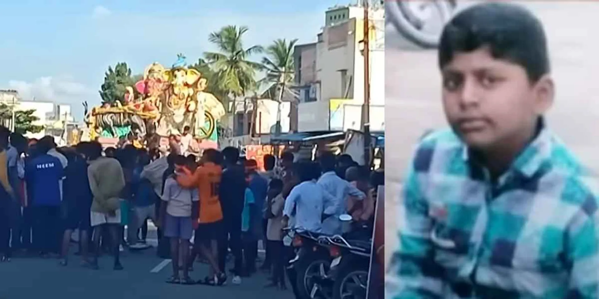 Electric accident in Vinayagar Chaturthi procession...