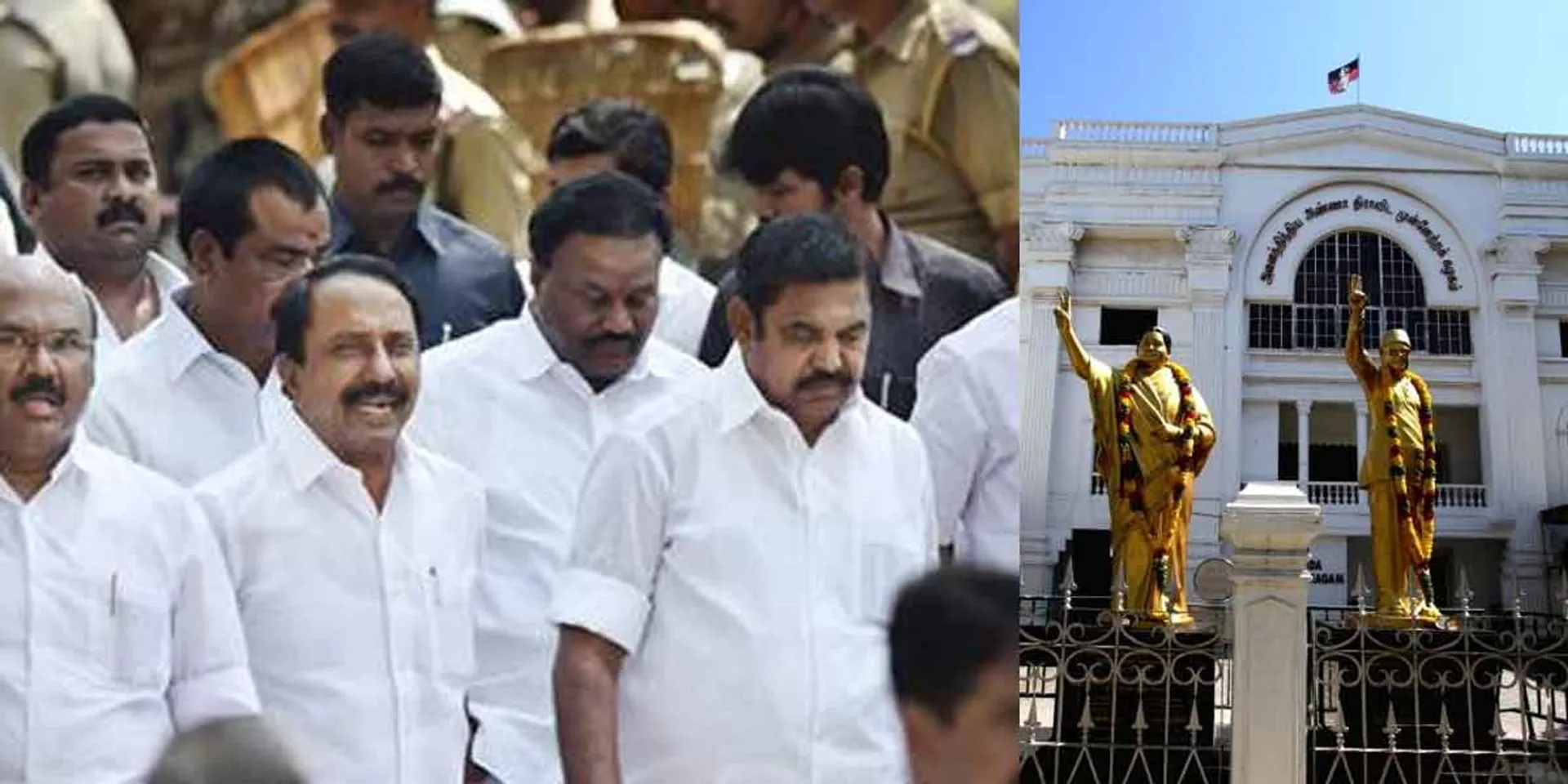 Edappadi Palaniswami going to AIADMK office!