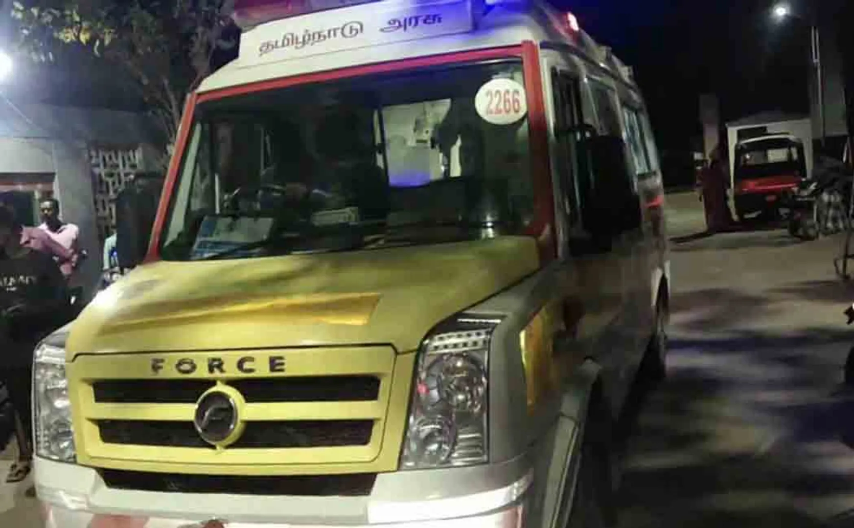 A government bus and a private bus collide head-on.