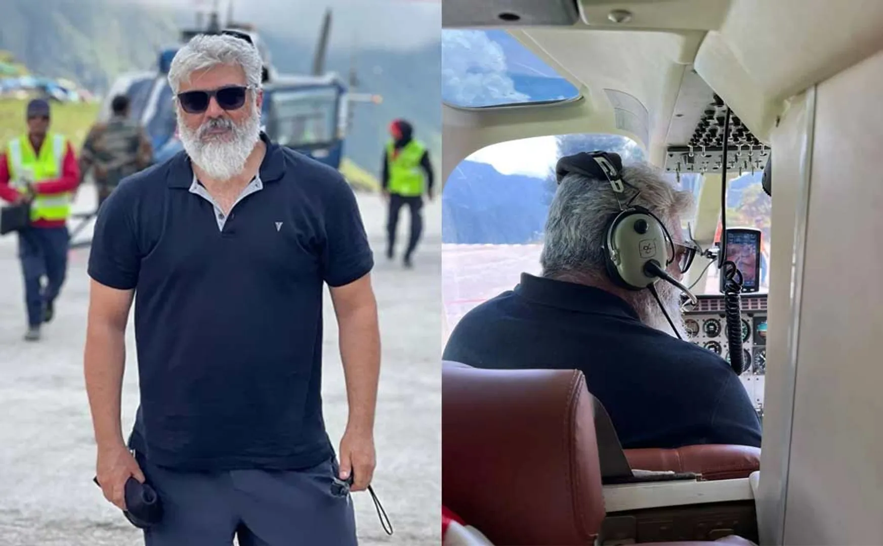 Ajith drive helicopter photos goes viral  