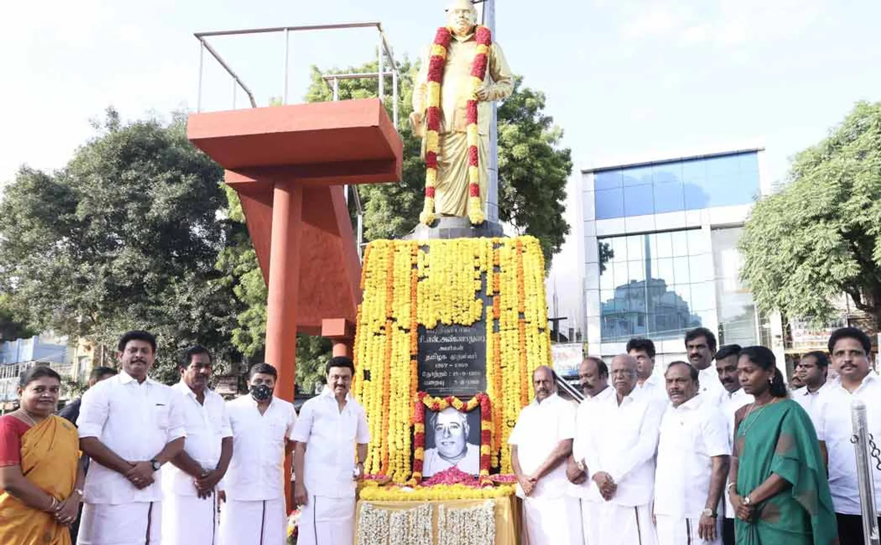 Respect to Anna on behalf of Tamil Nadu Government