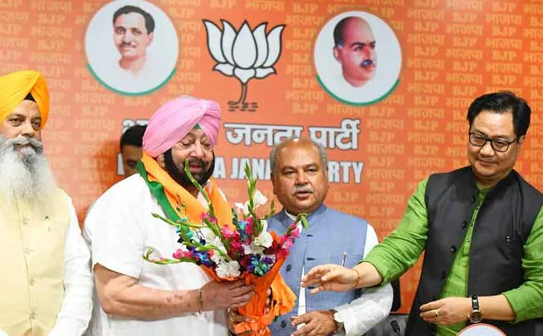 Former Punjab Chief Minister Amarinder Singh who left the Congress and joined the BJP;