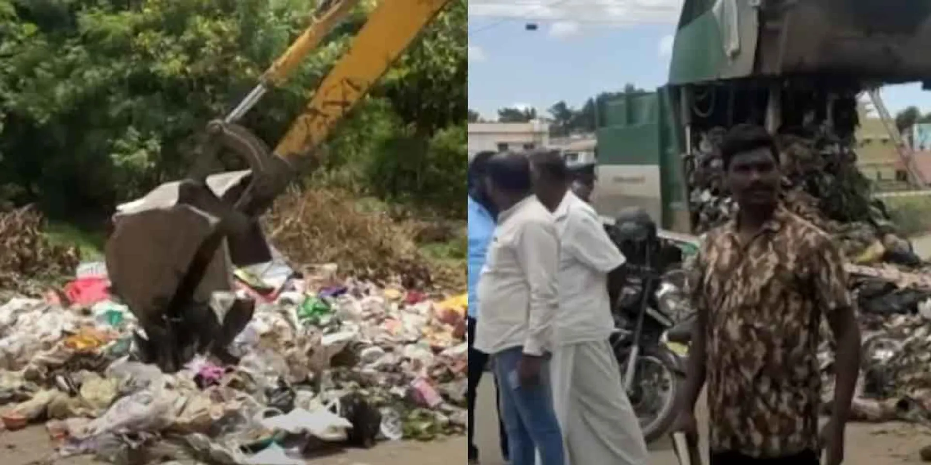 Whose left hand was lying in the garbage?
