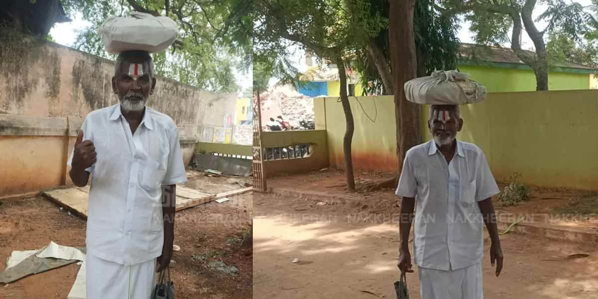 Old man wandering with petitions weighing 10 kg... carrying misery on his head for years!