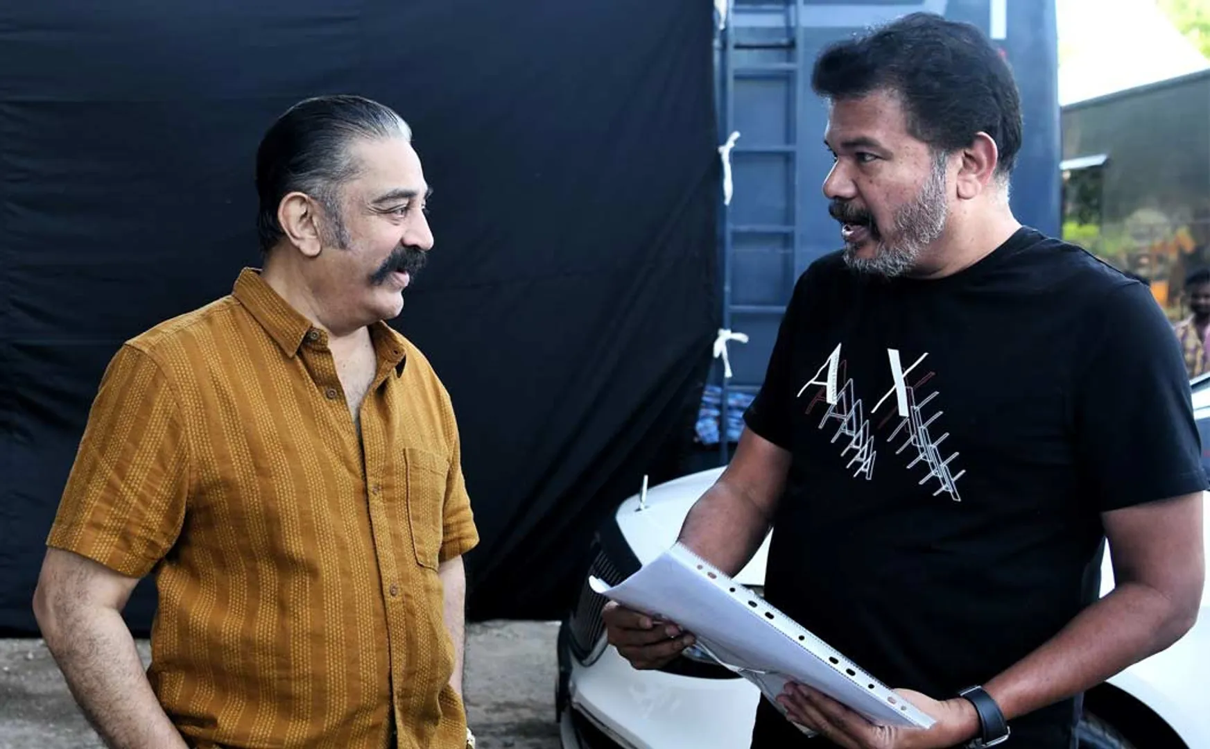 Kamal on the sets of Indian 2 