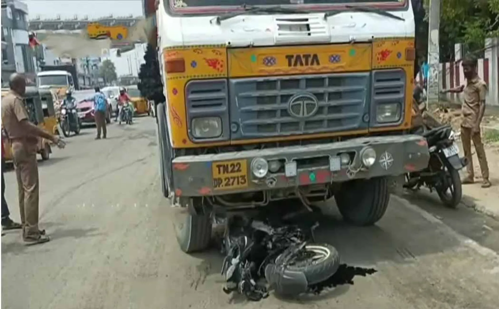 lorry and bike youth incident police investigation 