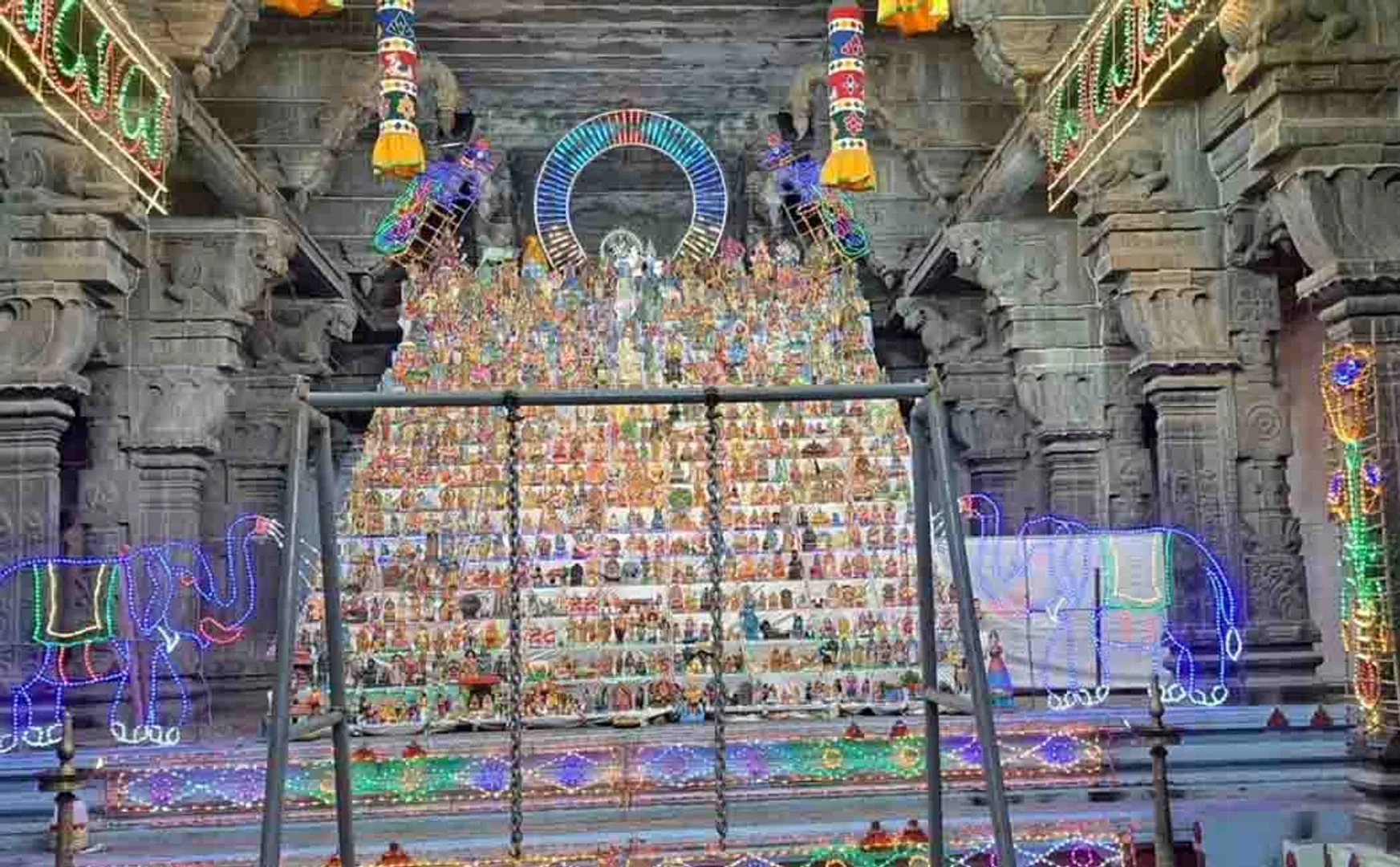 Chidambaram Nataraja Temple's huge Kolu!