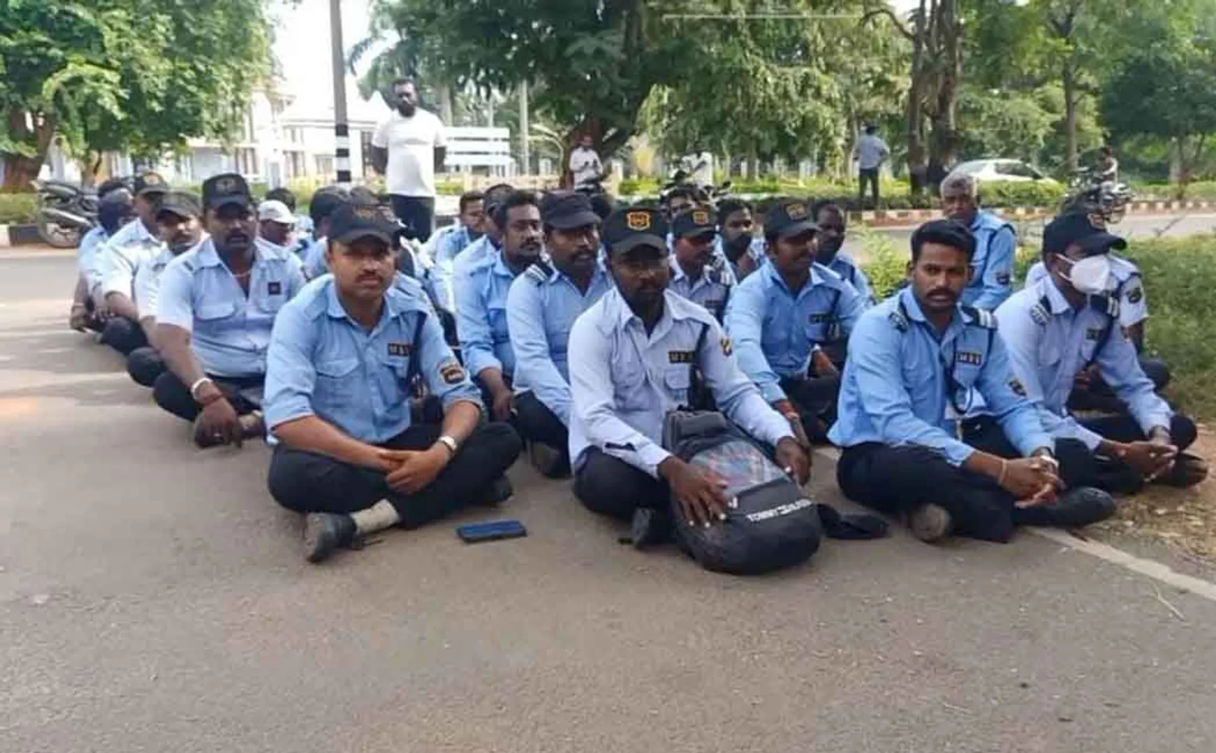 N.L.C. The company's security employees are on strike for the second day!