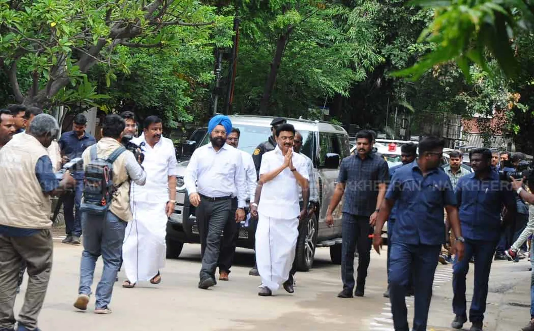 Rain water drainage works completed; Inspection by cm