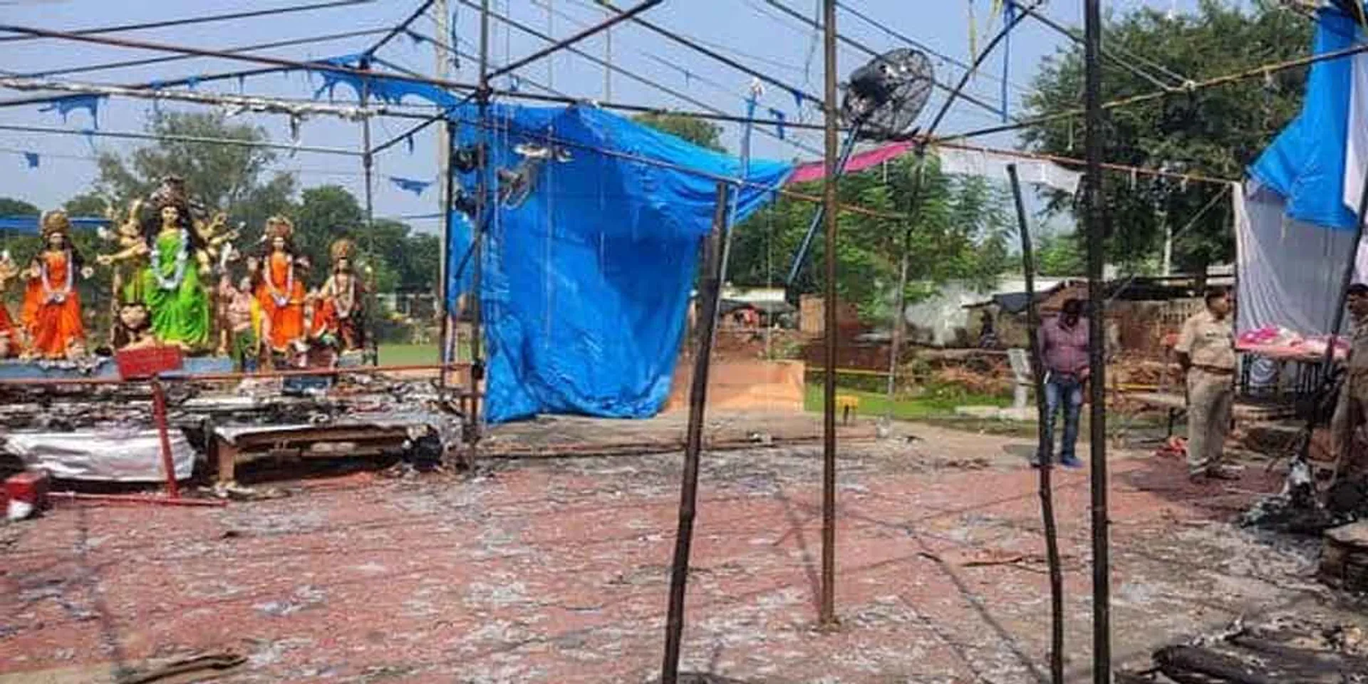Fire accident at Durga Puja pandal... 