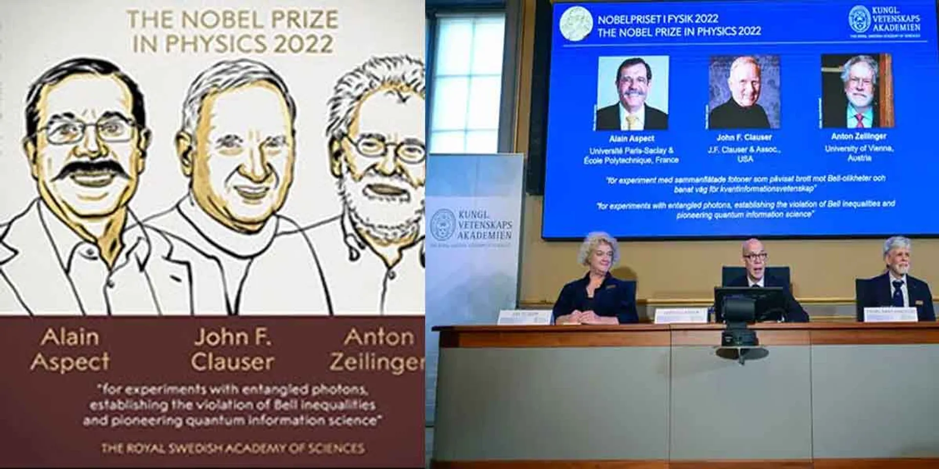  Nobel Prize in Physics shared with three