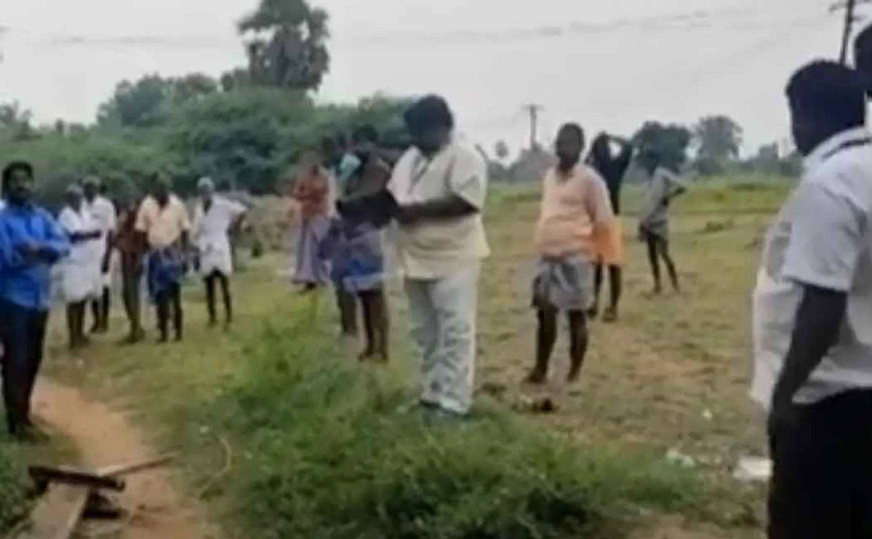 A damaged electric pole fell on a girl and she was admitted to the hospital with serious injuries..