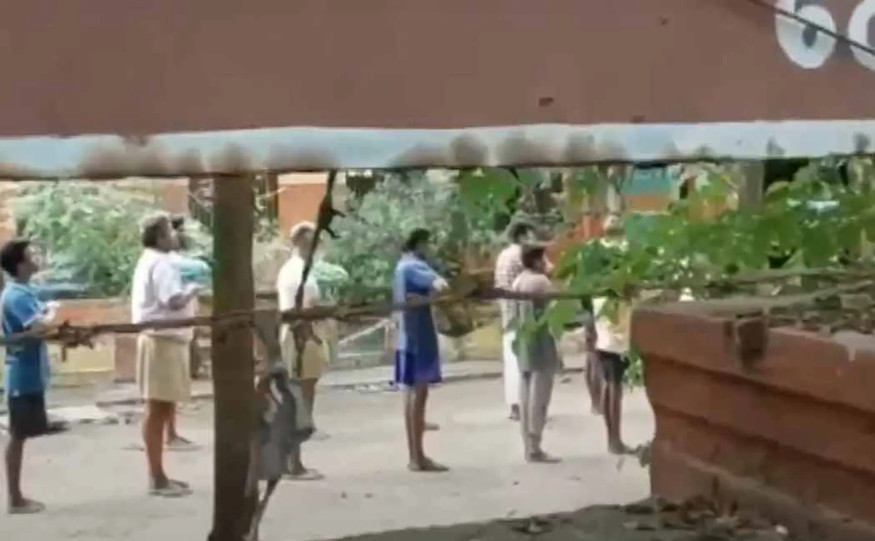 Practicing RSS Rally in Corporation School; There was a stir when the video was released