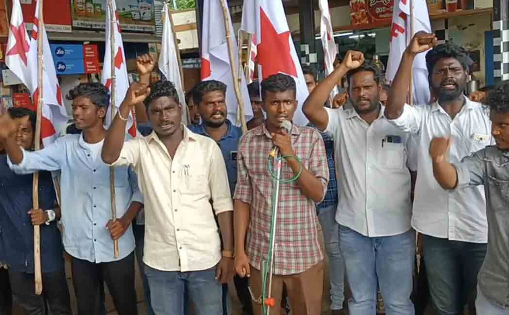 Student union struggle against the college principal!