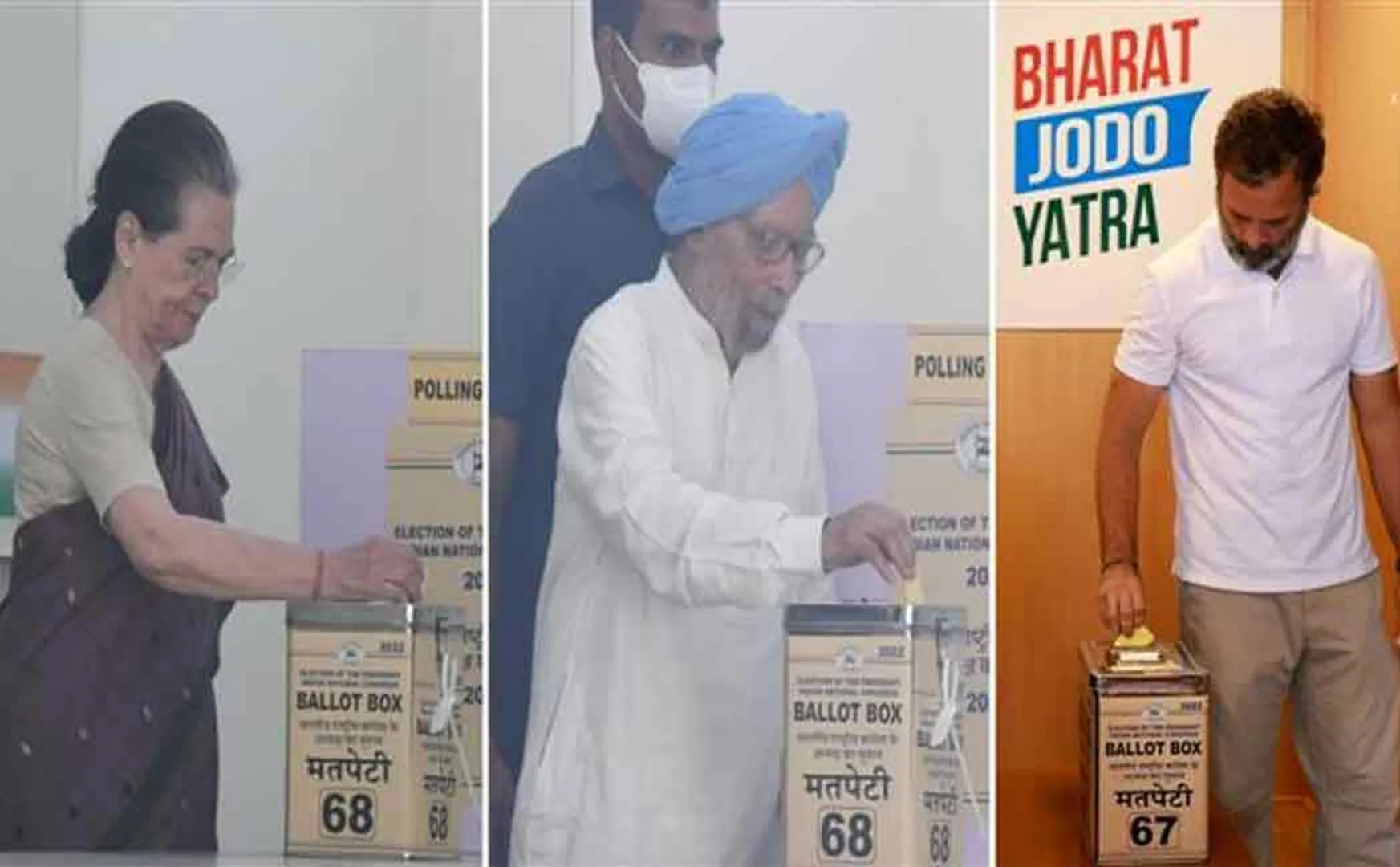 All India Congress President Election; Voting Leaders