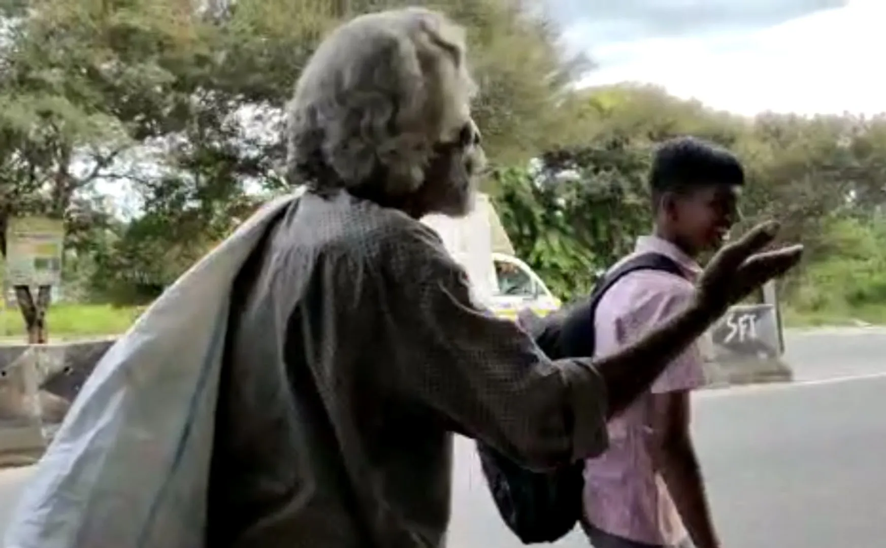 old man angry with school head master 
