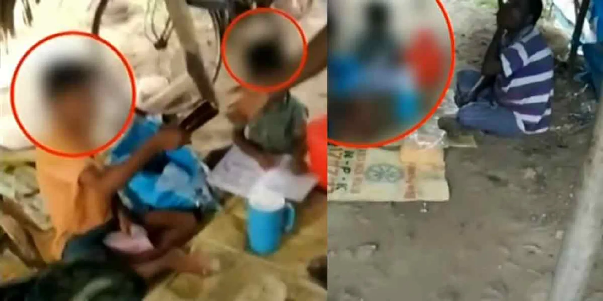  Video footage of boy selling liquor... mother in hiding