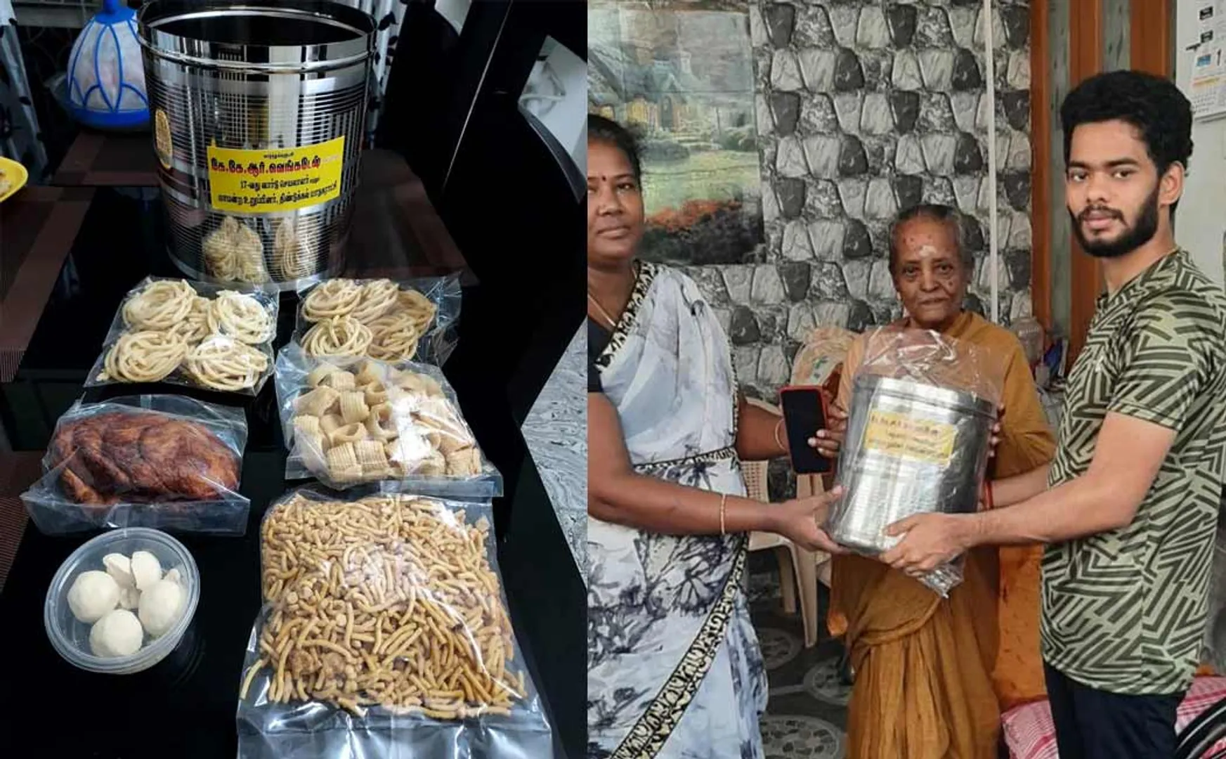 Municipal councilor gave sweets to ward people for Diwali