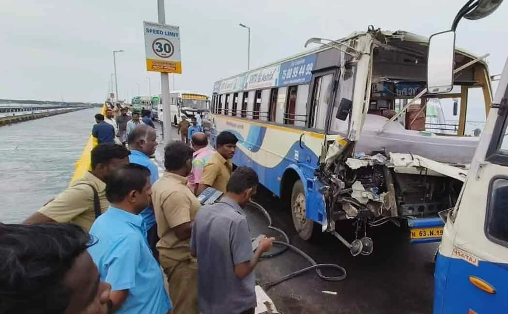 Continued Bomban Accidents; Government buses collided early in the morning