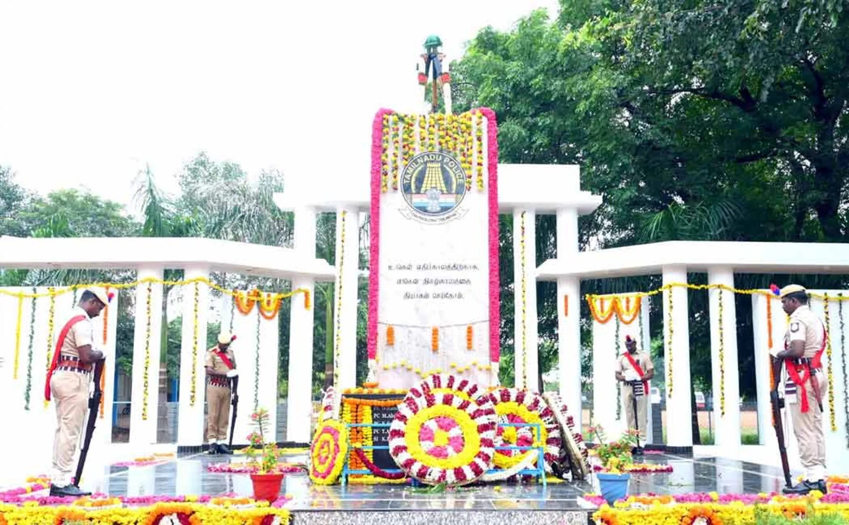 memorial tribute was paid police Trichy