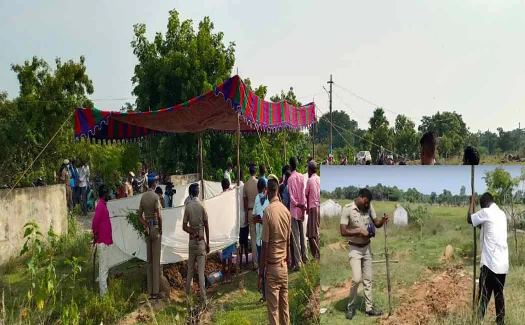 The  girl's head is missing; Shocked as there were pooja items at the  site