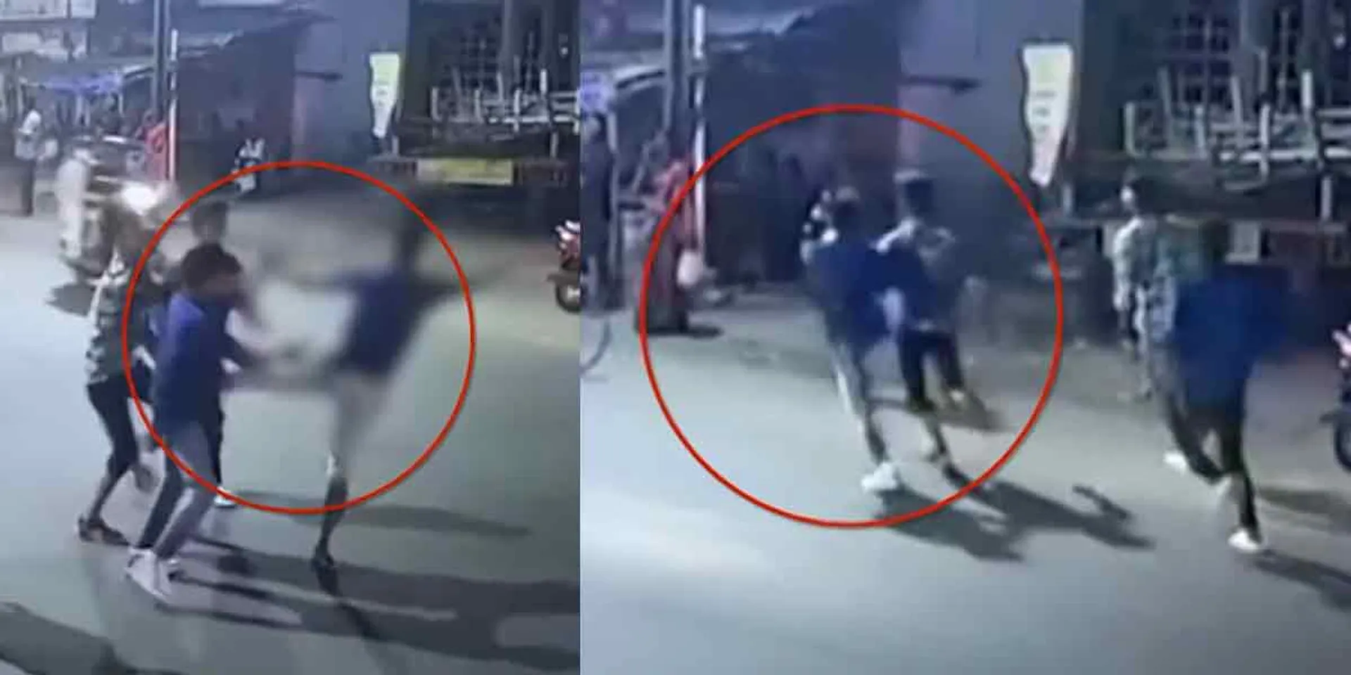 Attack on policeman who knocked the wrong one - Shocking CCTV footage