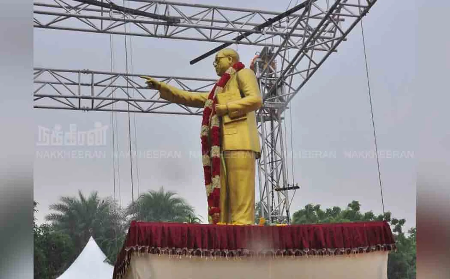 CM unveils  Ambedkar statue in Chennai