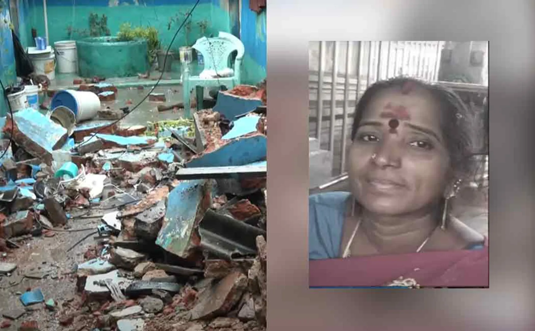 The roof of the house fell and the life was lost; Tragedy caused by incessant rains