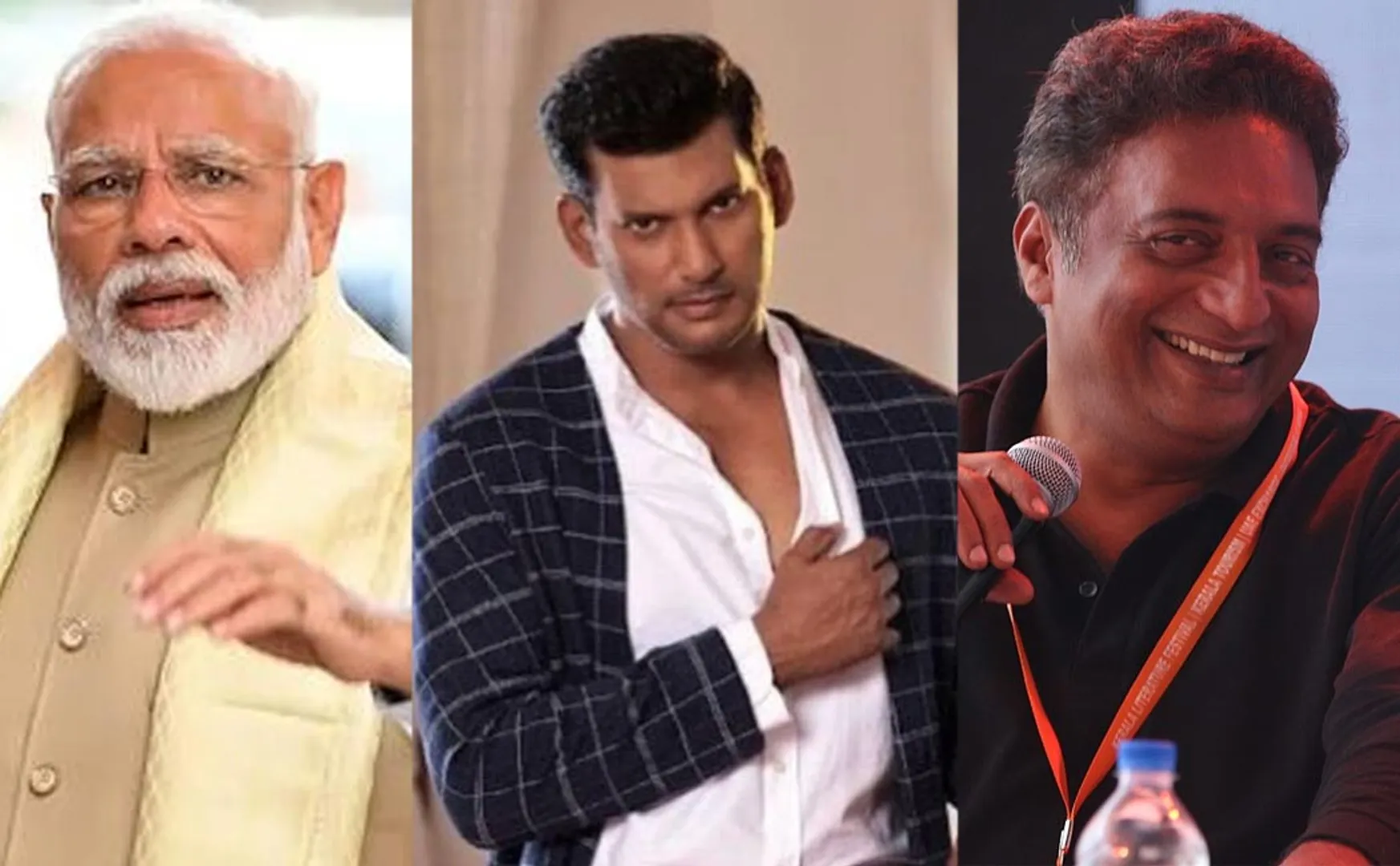 Vishal praised Modi - prakash reply goes viral on internet 