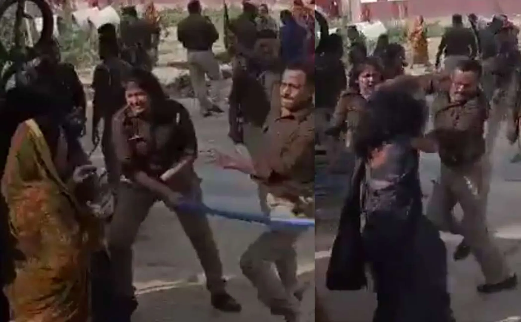 Uttar Pradesh police brutally attacked women
