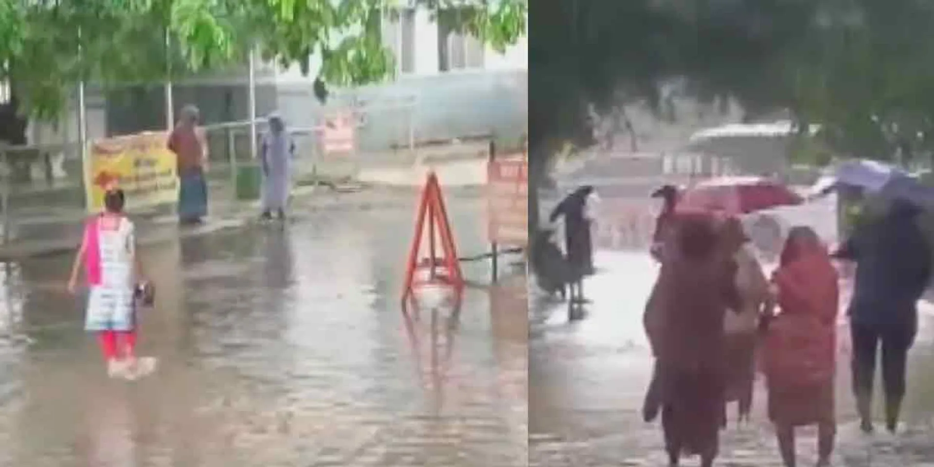 Rainwater surrounds Crompet Hospital; Patients suffer