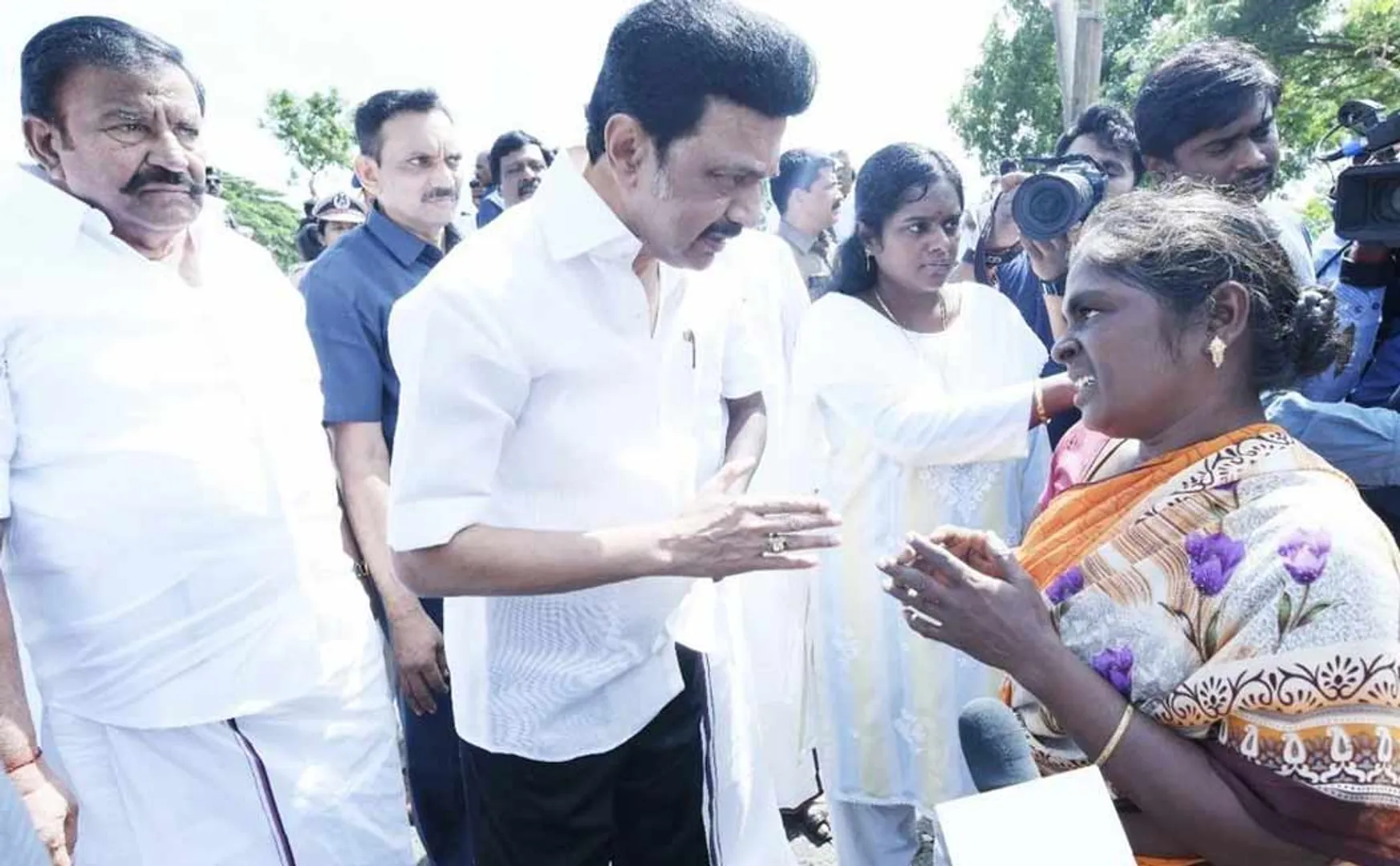 MK Stalin addressed press after visiting mayiladuthurai