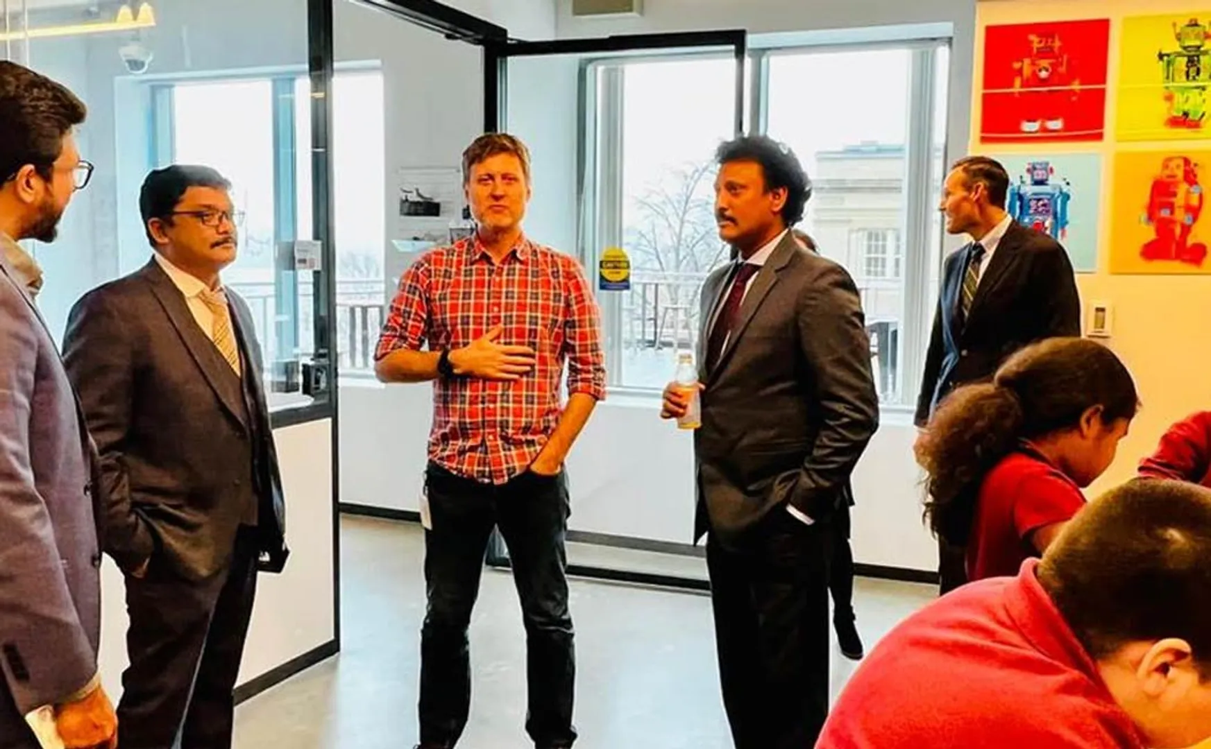 Minister Anbil Mahesh directly visited the technical education program of Microsoft