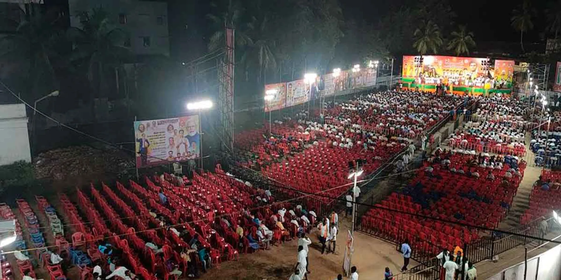 A deserted BJP rally-a meeting that ended in haste