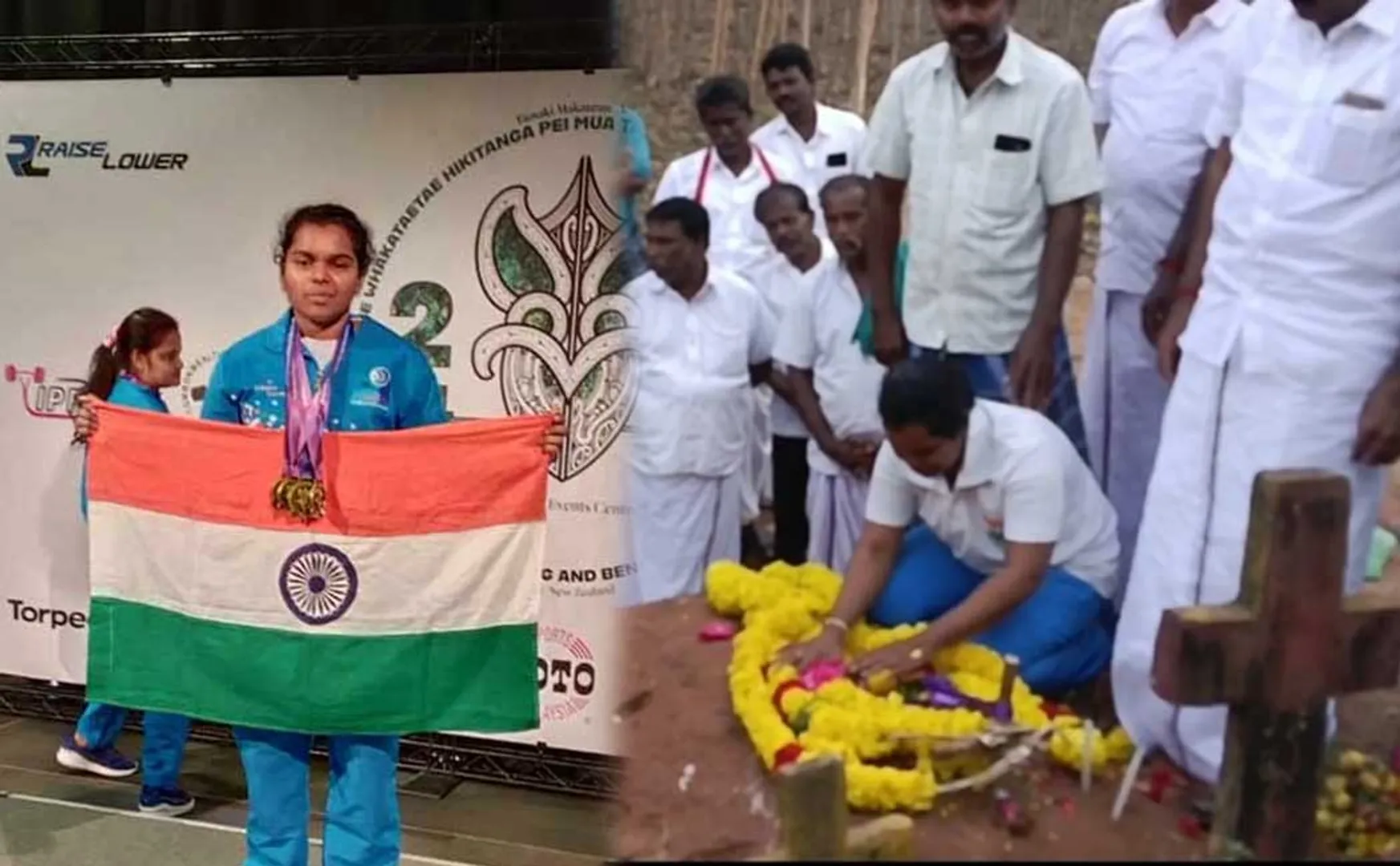 Tribute Commonwealth gold medalist Lokapriya late father grave