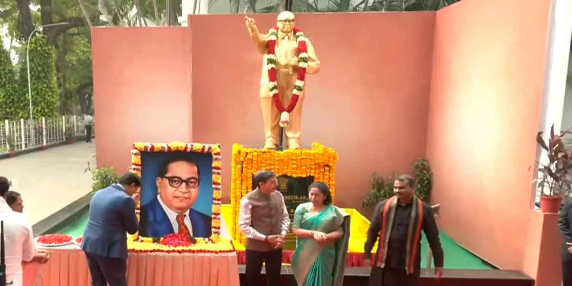  Ambedkar statue unveiled at Governor's House