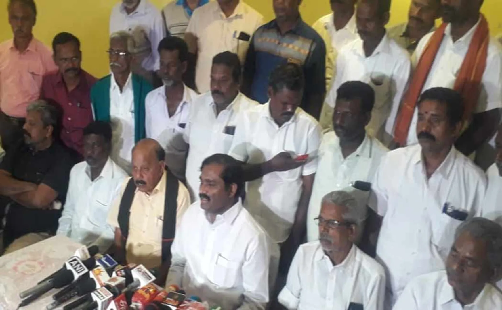 A huge protest against the Cuddalore NLC involving various party leaders