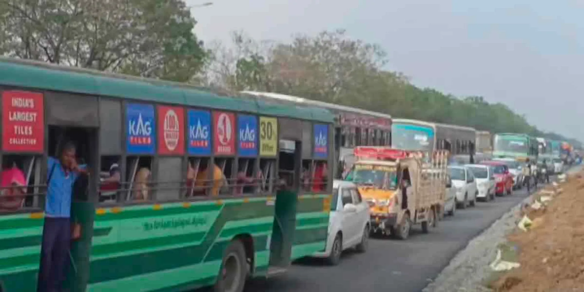  Heavy traffic in Chengalpattu
