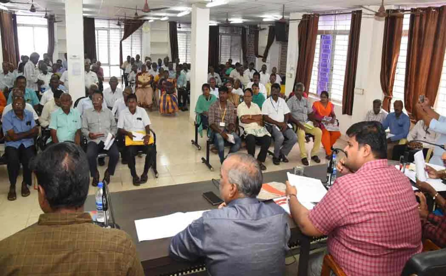 pensioners petitions considered karur district collector