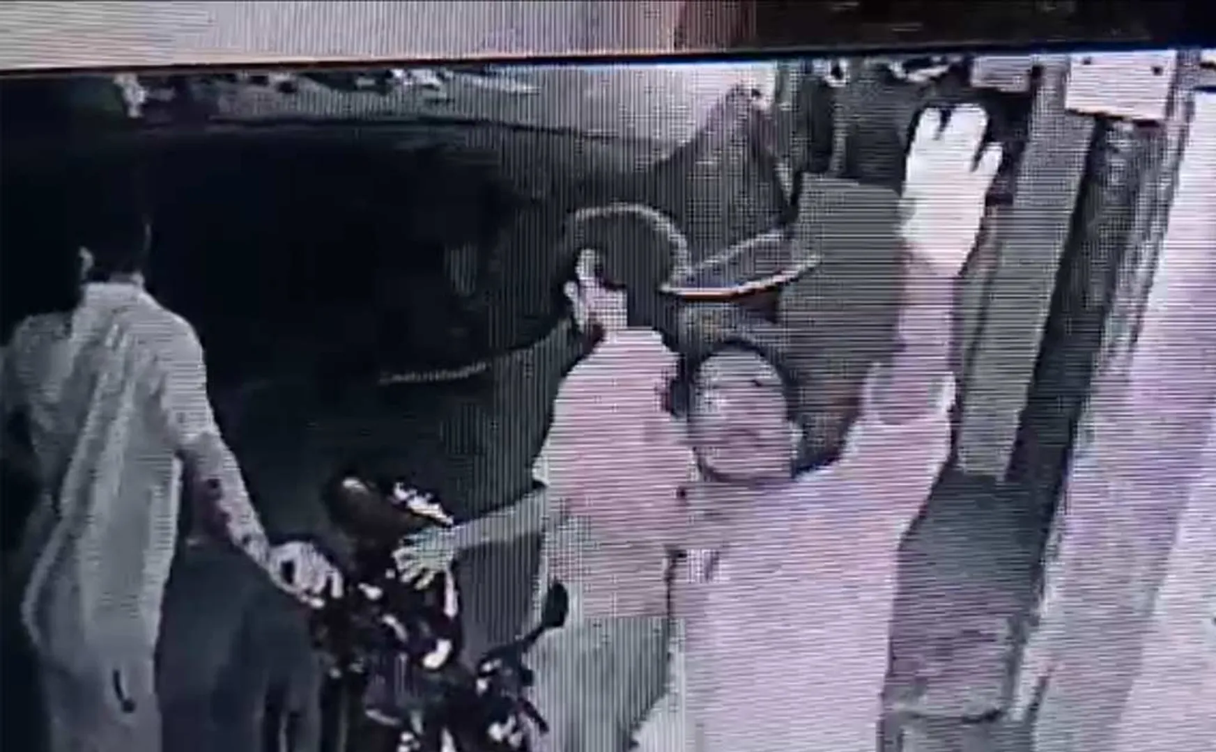 Youth stealing CCTV cameras