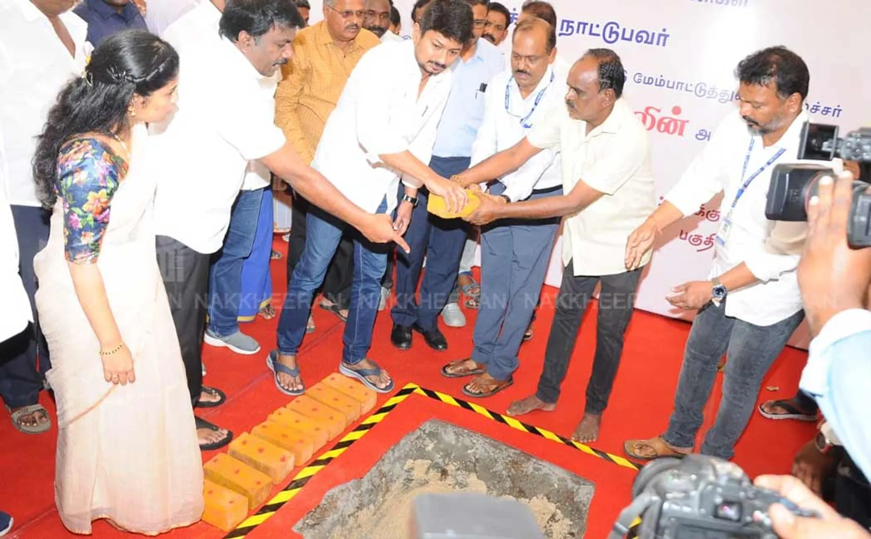 Minister Udayanidhi Stalin laid foundation stone for Sports Center  