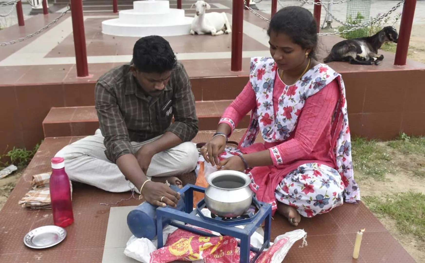 fishermen who were kept away from the town struggle at the district collector's office