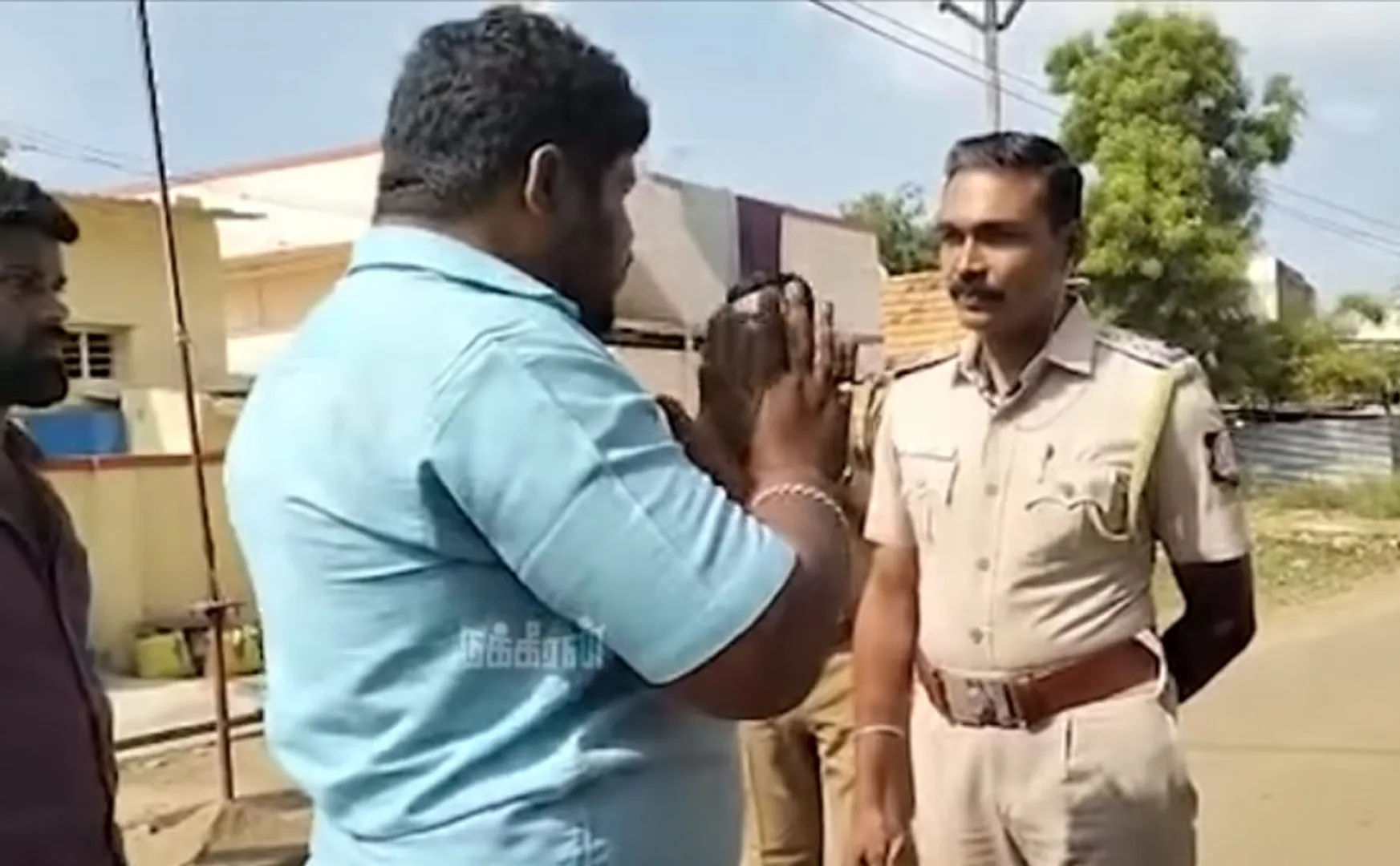 Naam Tamilar Party executive threat police SI