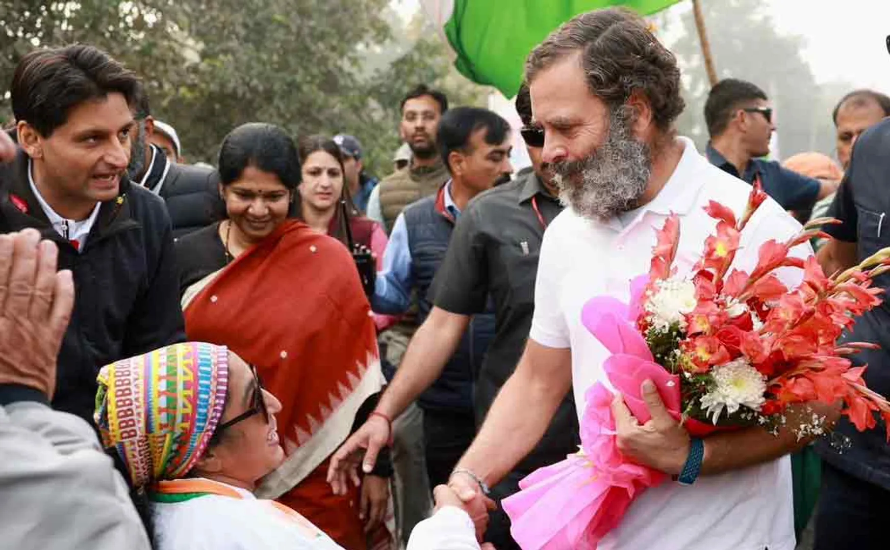 Kanimozhi on the Bharath jodo yatra