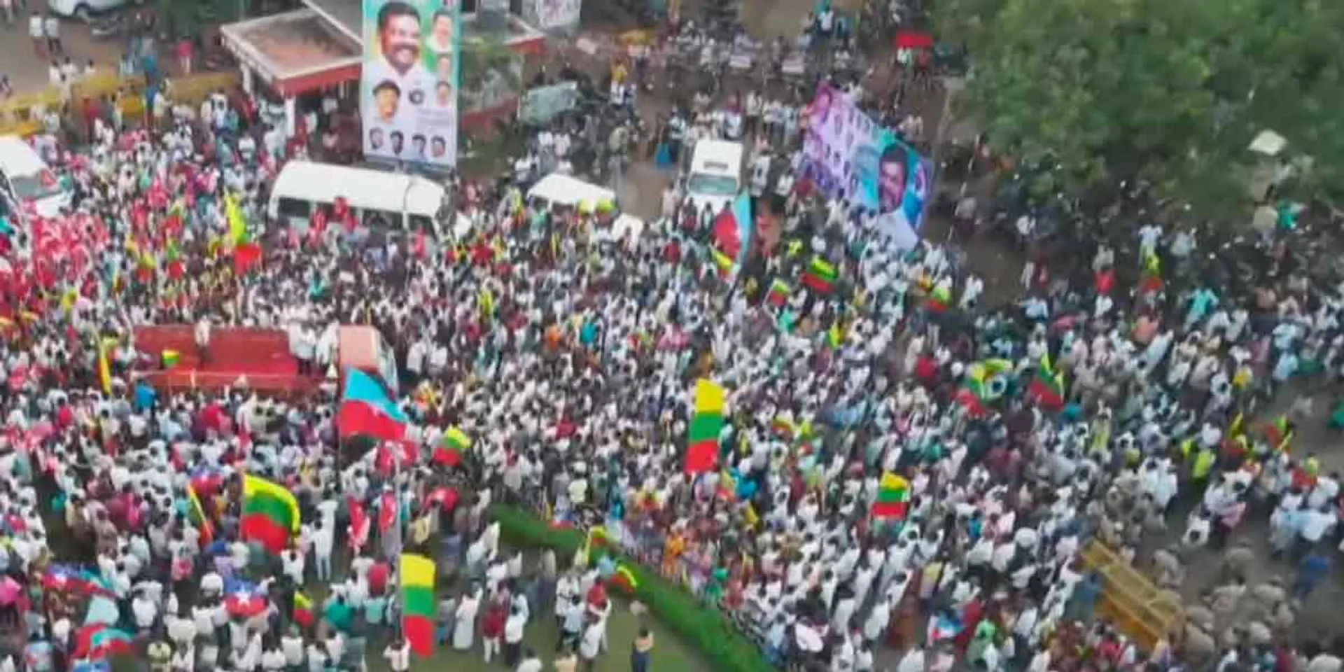 struggle by those who gave land to NLC; Political parties join hands
