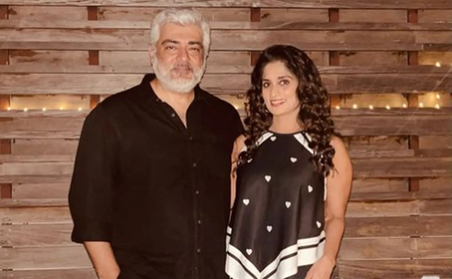 new year celebration photos of ajith and shalini 