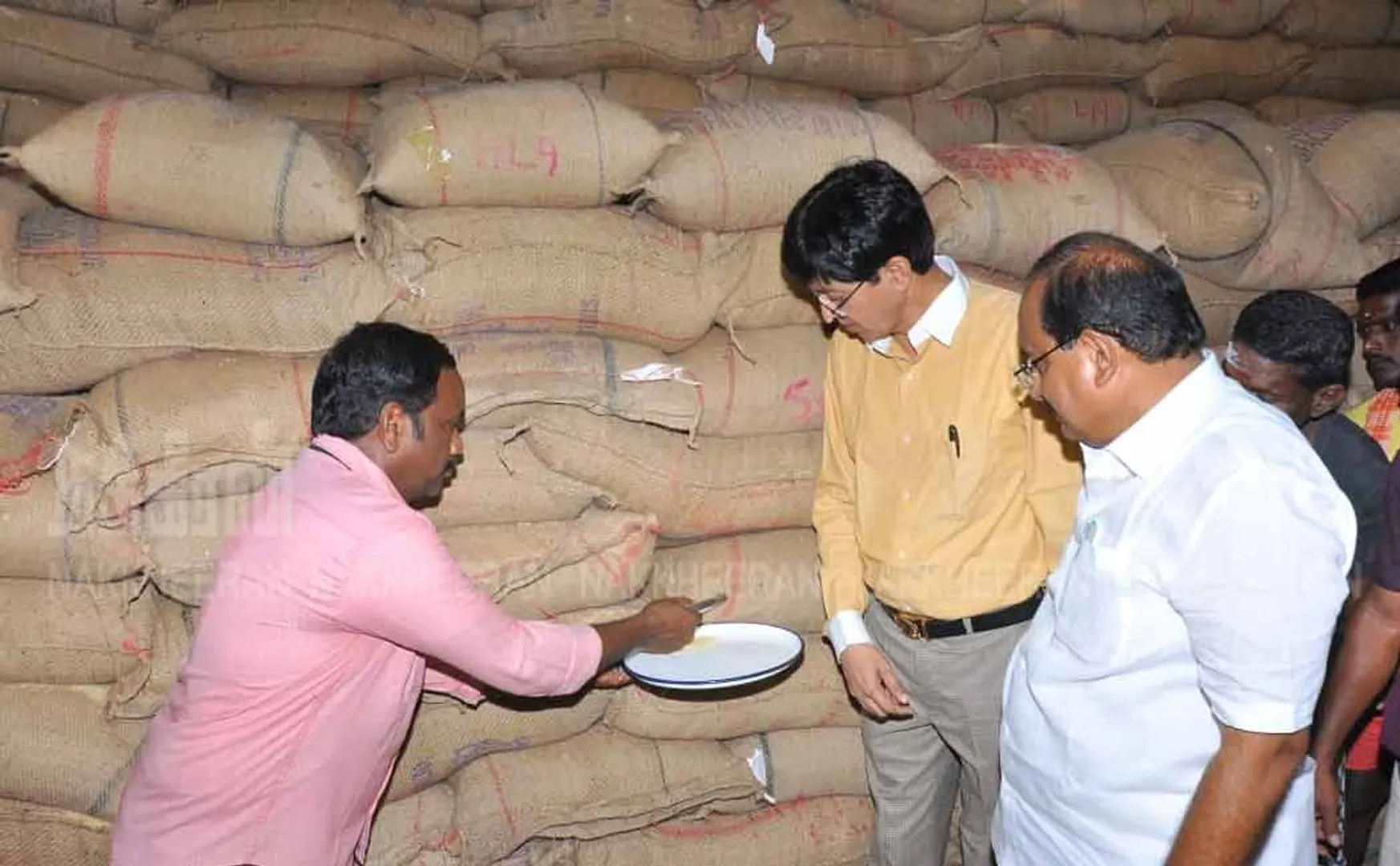 minister inspection on pongal  gift combo 