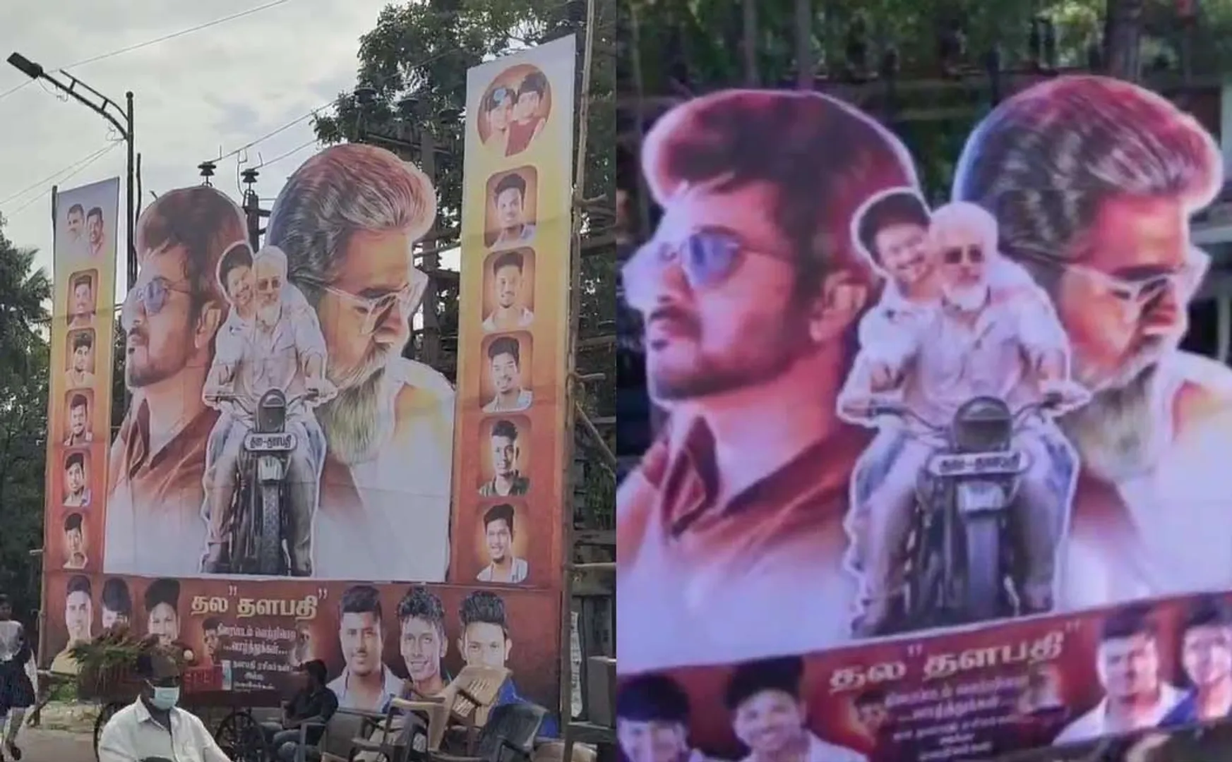 thunivu varisu ajith vijay at same banner viral on social media 