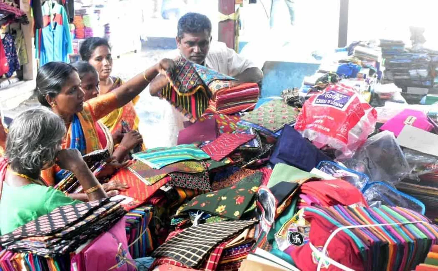 Textile business  booming Erode occasion of Pongal festival