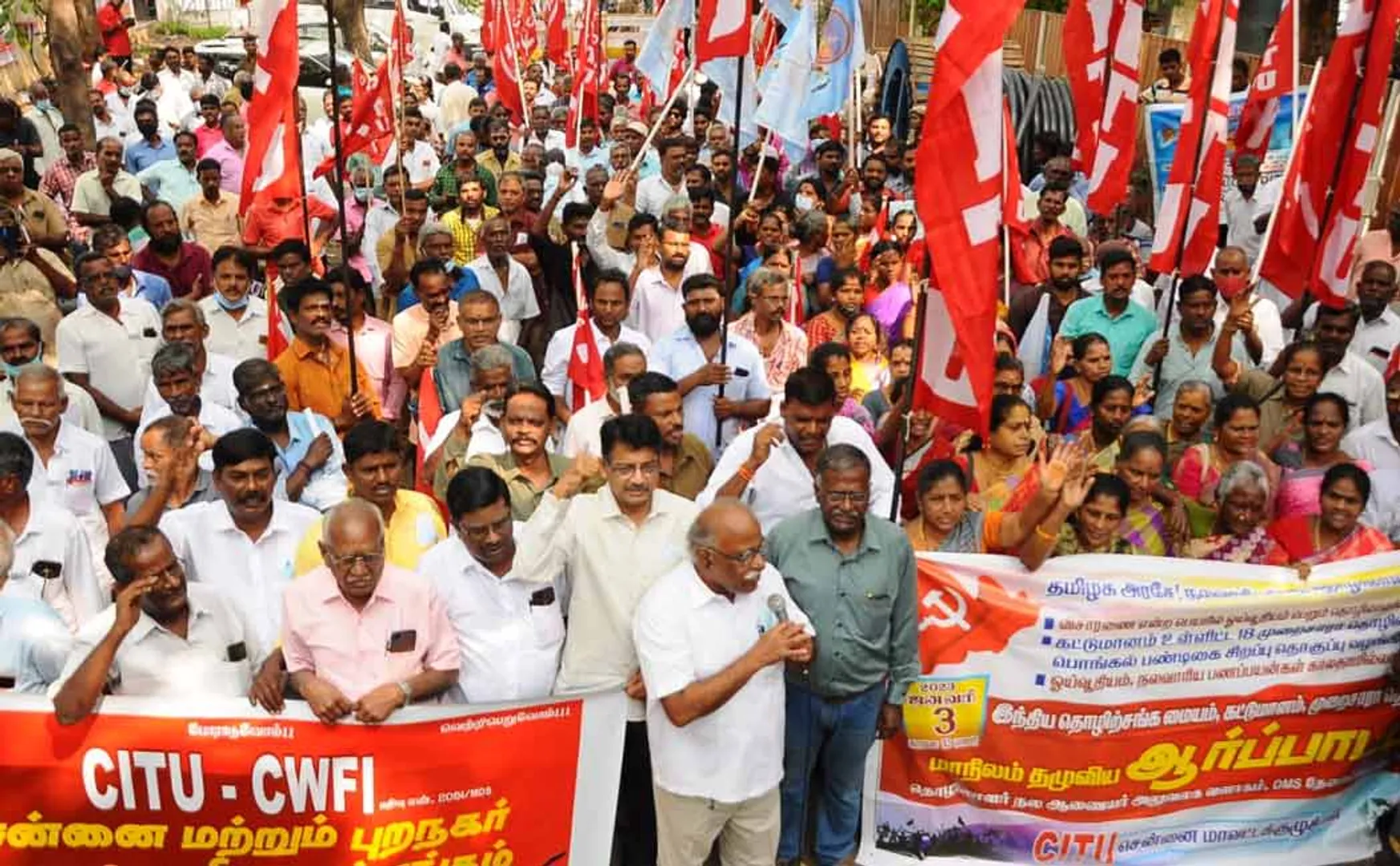 construction workers issue in erode district 